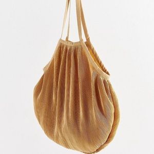 Plisse Pleated Shopper Tote Bag
